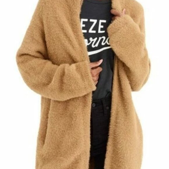 J. Crew Jackets & Blazers - J. CREW X Point Sur Fuzzy Jacket S Teddy Zip Up Oversized Cardigan Coat Tan